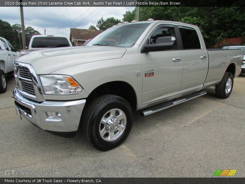 Austin Tan Pearl / Light Pebble Beige/Bark Brown 2010 Dodge Ram 2500 Laramie Crew Cab 4x4