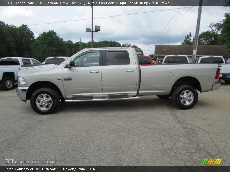 Austin Tan Pearl / Light Pebble Beige/Bark Brown 2010 Dodge Ram 2500 Laramie Crew Cab 4x4