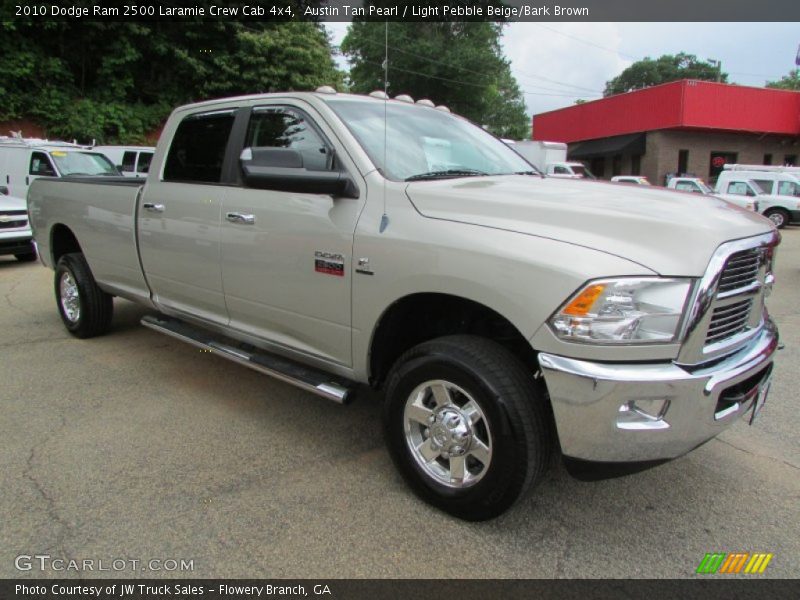 Austin Tan Pearl / Light Pebble Beige/Bark Brown 2010 Dodge Ram 2500 Laramie Crew Cab 4x4