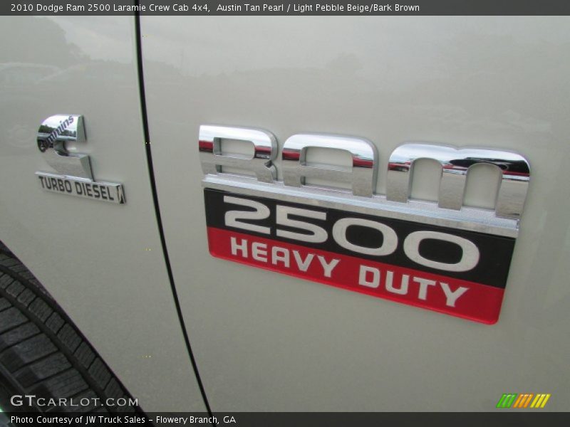 Austin Tan Pearl / Light Pebble Beige/Bark Brown 2010 Dodge Ram 2500 Laramie Crew Cab 4x4