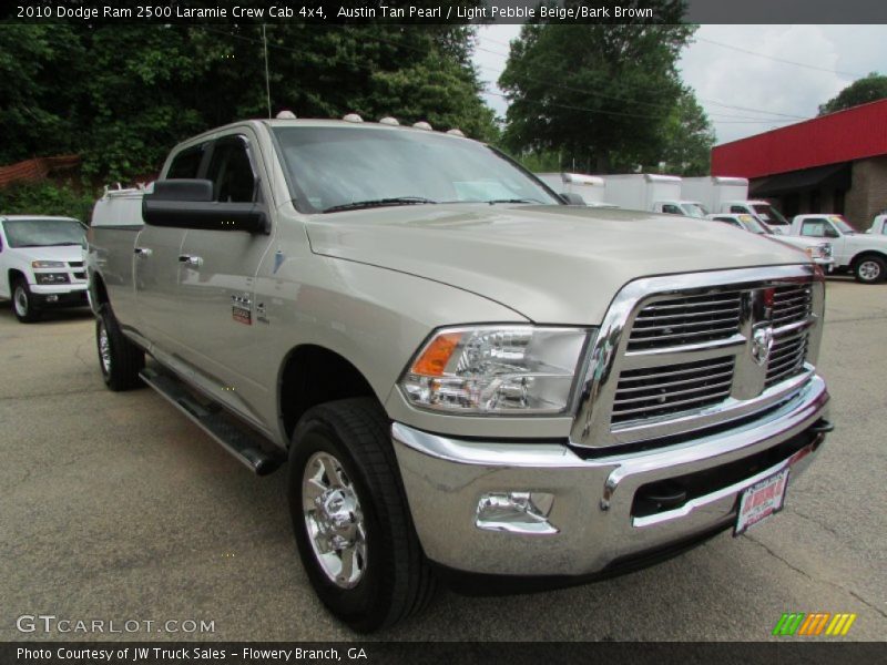 Austin Tan Pearl / Light Pebble Beige/Bark Brown 2010 Dodge Ram 2500 Laramie Crew Cab 4x4