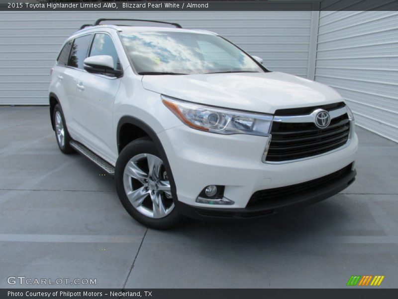 Blizzard Pearl White / Almond 2015 Toyota Highlander Limited AWD