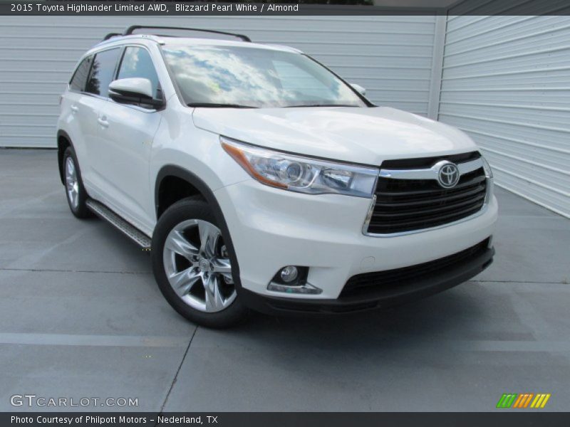 Blizzard Pearl White / Almond 2015 Toyota Highlander Limited AWD