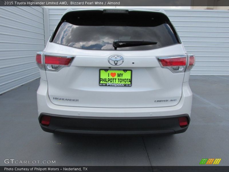 Blizzard Pearl White / Almond 2015 Toyota Highlander Limited AWD