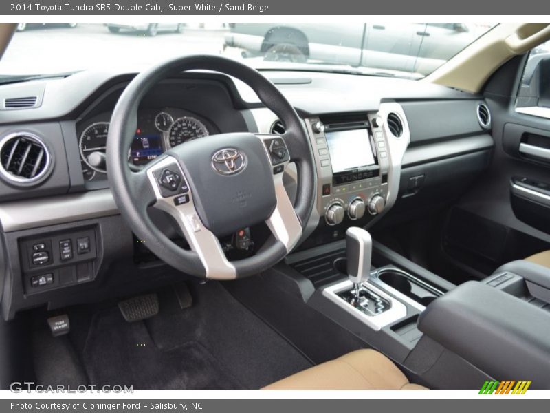 Super White / Sand Beige 2014 Toyota Tundra SR5 Double Cab