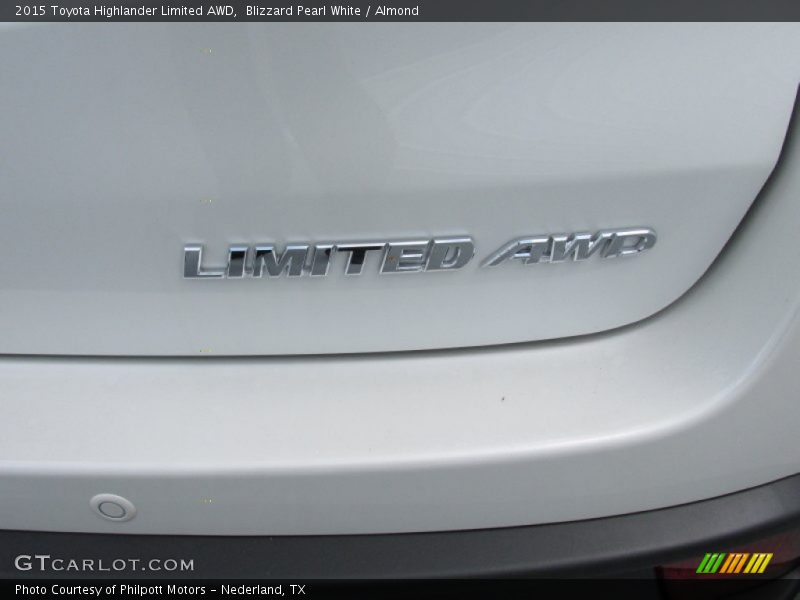 Blizzard Pearl White / Almond 2015 Toyota Highlander Limited AWD