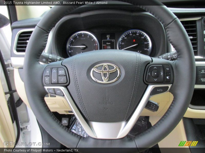 Blizzard Pearl White / Almond 2015 Toyota Highlander Limited AWD