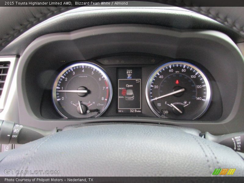 Blizzard Pearl White / Almond 2015 Toyota Highlander Limited AWD