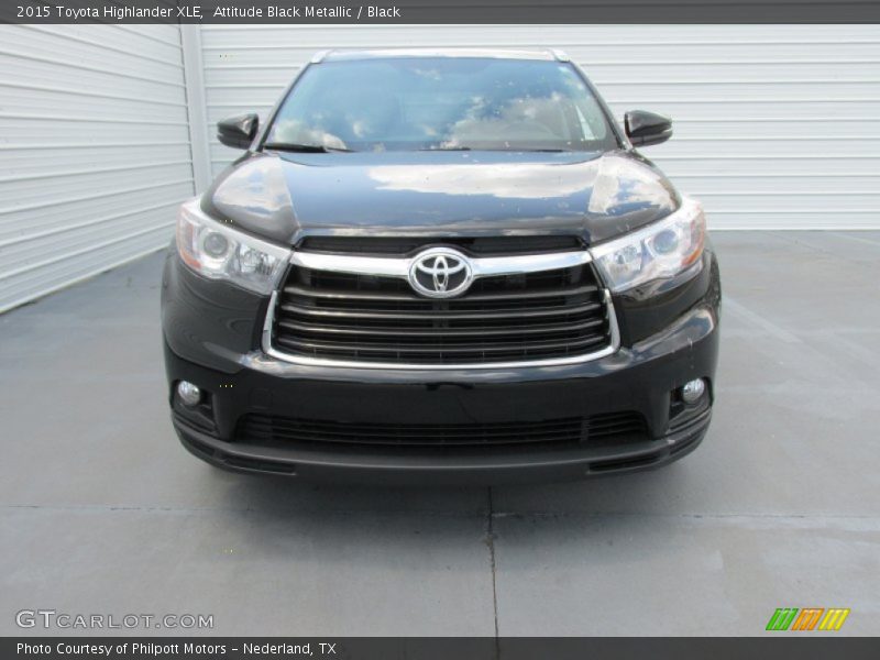 Attitude Black Metallic / Black 2015 Toyota Highlander XLE