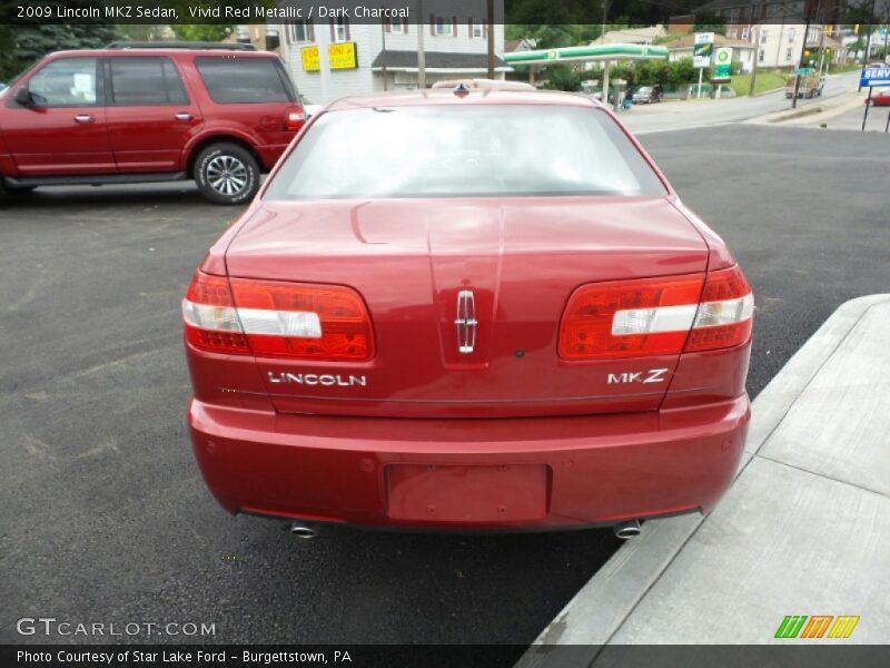 Vivid Red Metallic / Dark Charcoal 2009 Lincoln MKZ Sedan