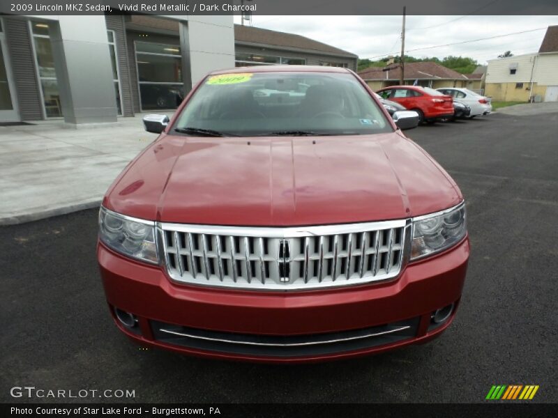 Vivid Red Metallic / Dark Charcoal 2009 Lincoln MKZ Sedan