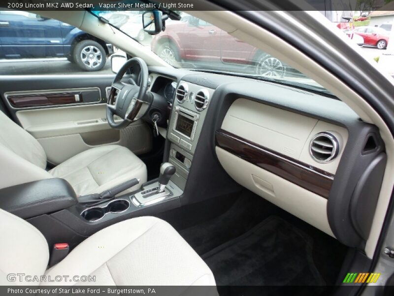 Vapor Silver Metallic / Light Stone 2009 Lincoln MKZ AWD Sedan