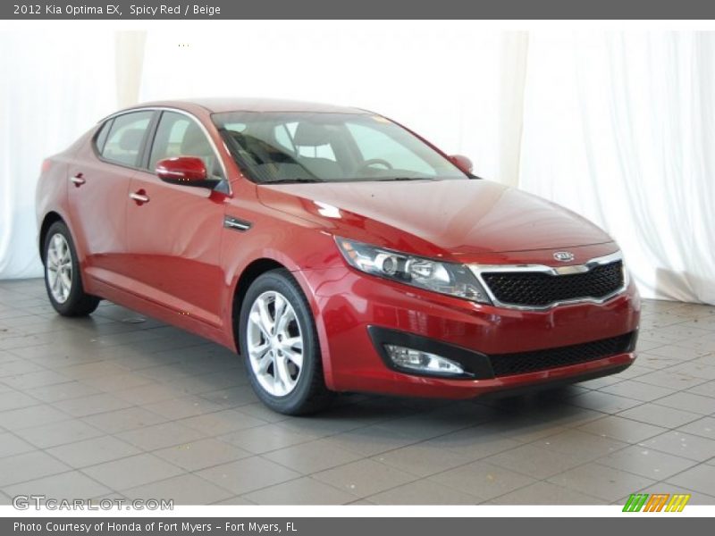 Spicy Red / Beige 2012 Kia Optima EX