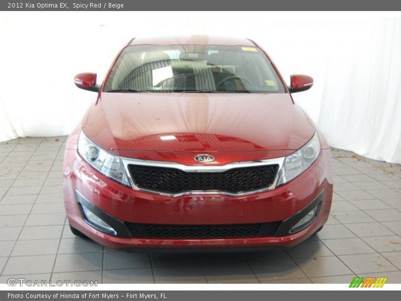 Spicy Red / Beige 2012 Kia Optima EX