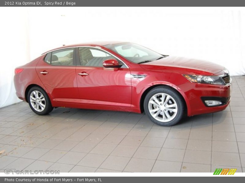 Spicy Red / Beige 2012 Kia Optima EX