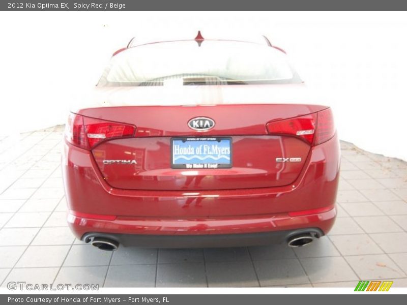 Spicy Red / Beige 2012 Kia Optima EX