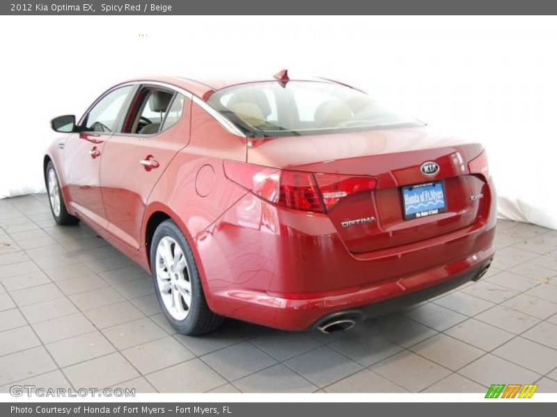 Spicy Red / Beige 2012 Kia Optima EX