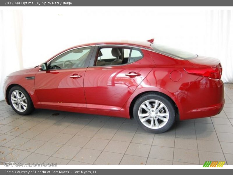 Spicy Red / Beige 2012 Kia Optima EX