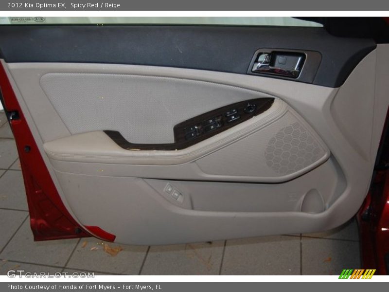 Spicy Red / Beige 2012 Kia Optima EX