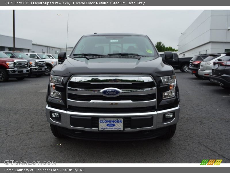 Tuxedo Black Metallic / Medium Earth Gray 2015 Ford F150 Lariat SuperCrew 4x4