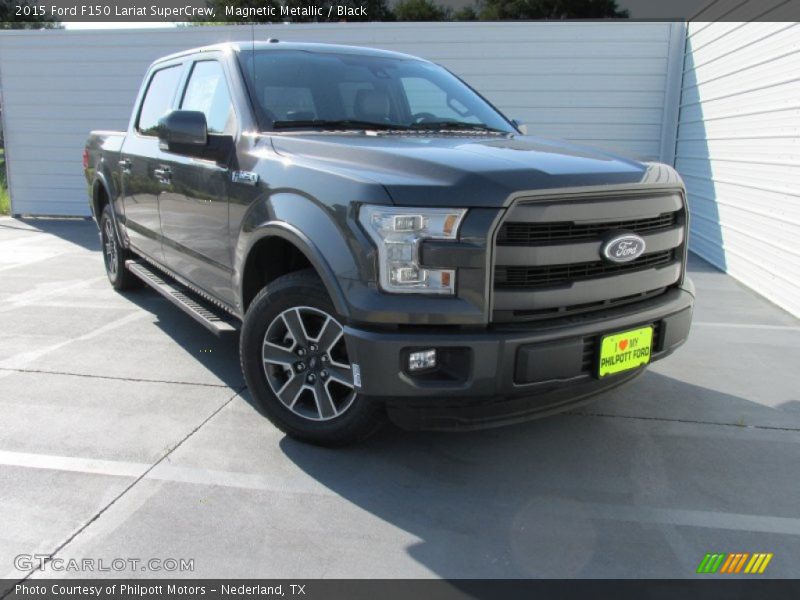 Magnetic Metallic / Black 2015 Ford F150 Lariat SuperCrew