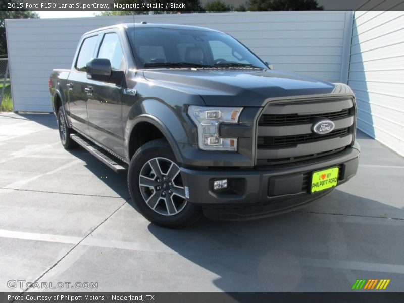Magnetic Metallic / Black 2015 Ford F150 Lariat SuperCrew