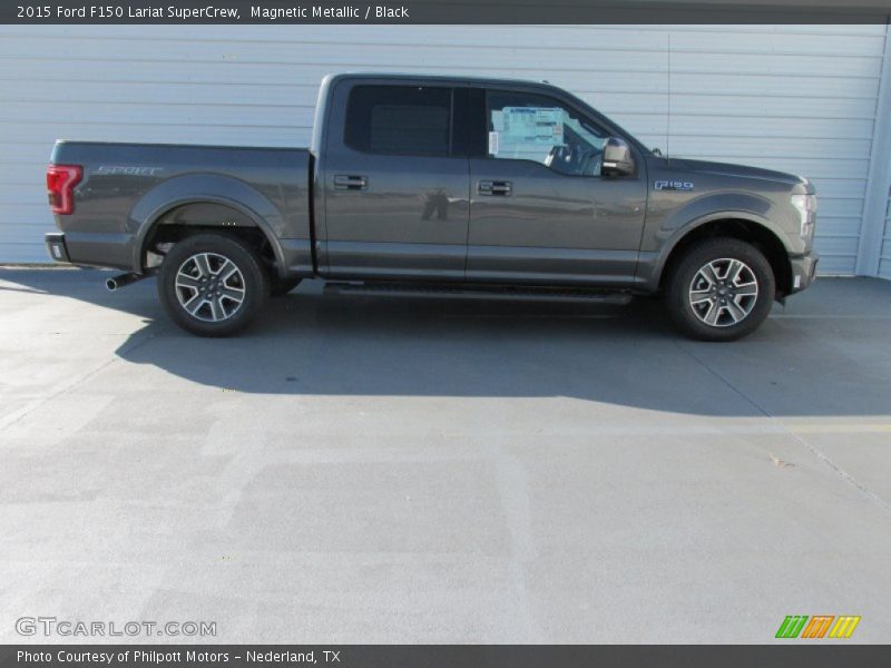 Magnetic Metallic / Black 2015 Ford F150 Lariat SuperCrew