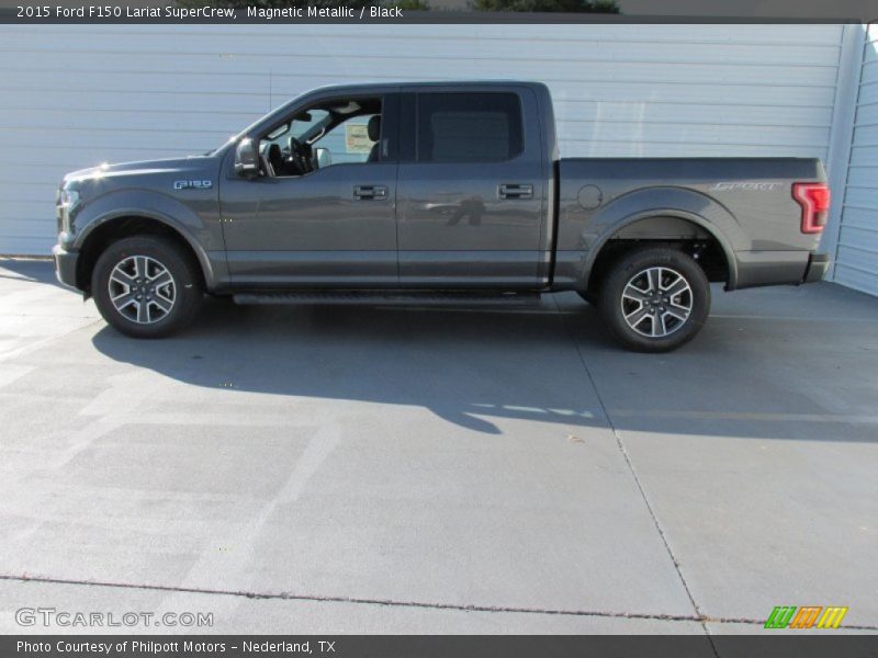 Magnetic Metallic / Black 2015 Ford F150 Lariat SuperCrew