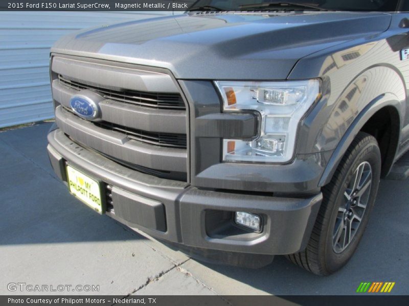 Magnetic Metallic / Black 2015 Ford F150 Lariat SuperCrew