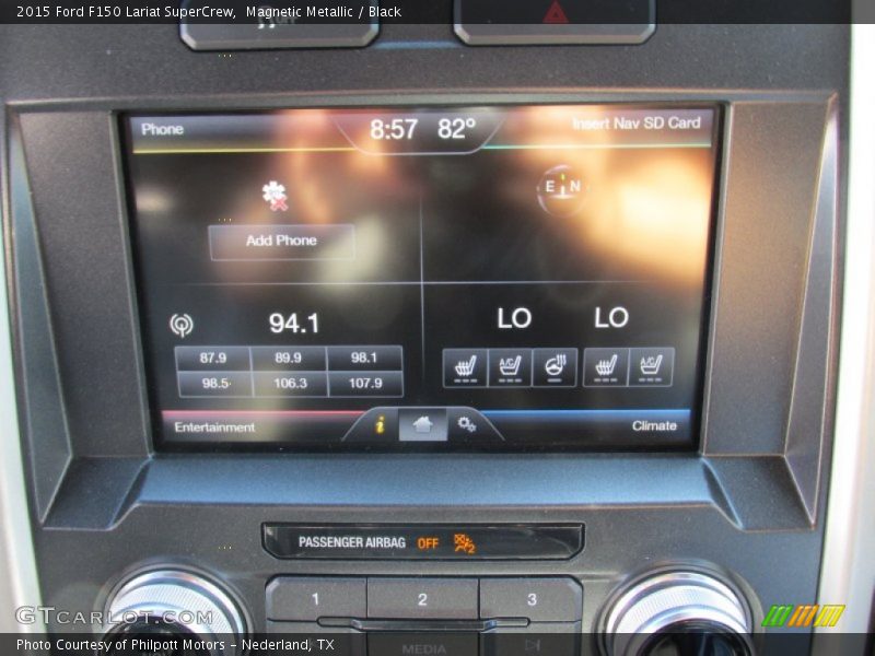 Magnetic Metallic / Black 2015 Ford F150 Lariat SuperCrew