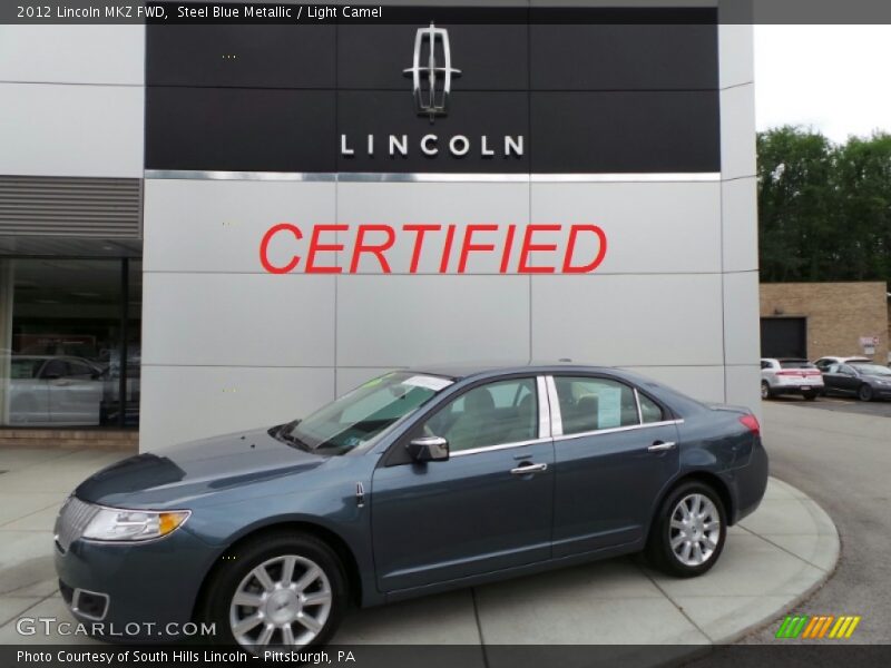 Steel Blue Metallic / Light Camel 2012 Lincoln MKZ FWD