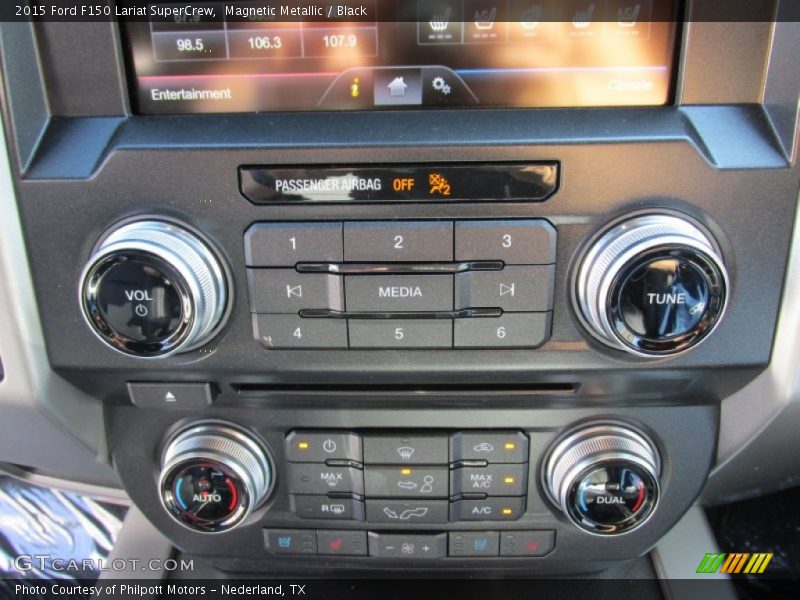 Magnetic Metallic / Black 2015 Ford F150 Lariat SuperCrew