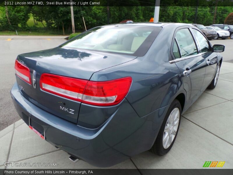 Steel Blue Metallic / Light Camel 2012 Lincoln MKZ FWD