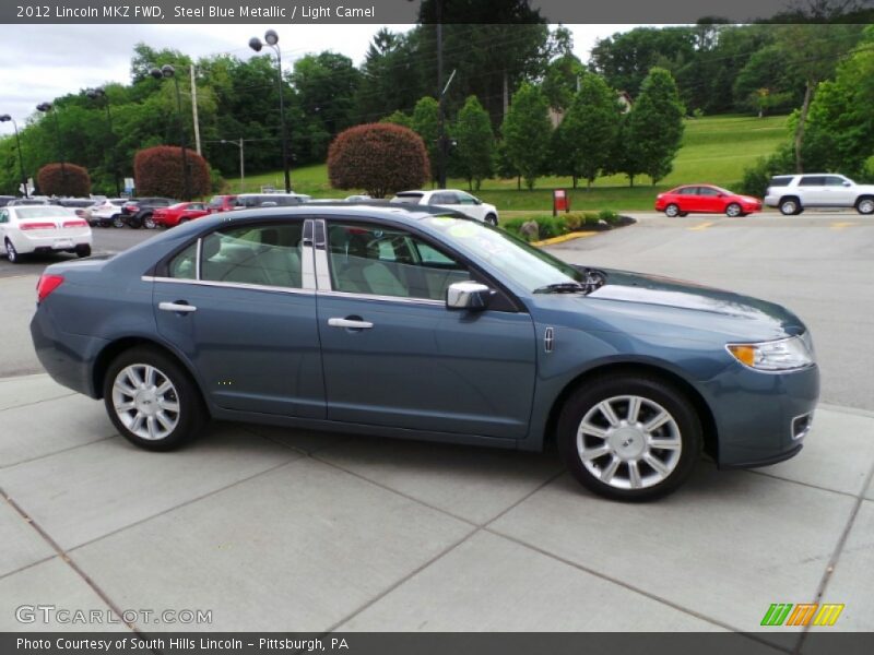 Steel Blue Metallic / Light Camel 2012 Lincoln MKZ FWD
