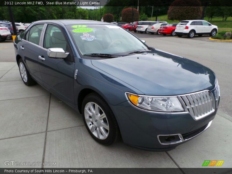 Steel Blue Metallic / Light Camel 2012 Lincoln MKZ FWD