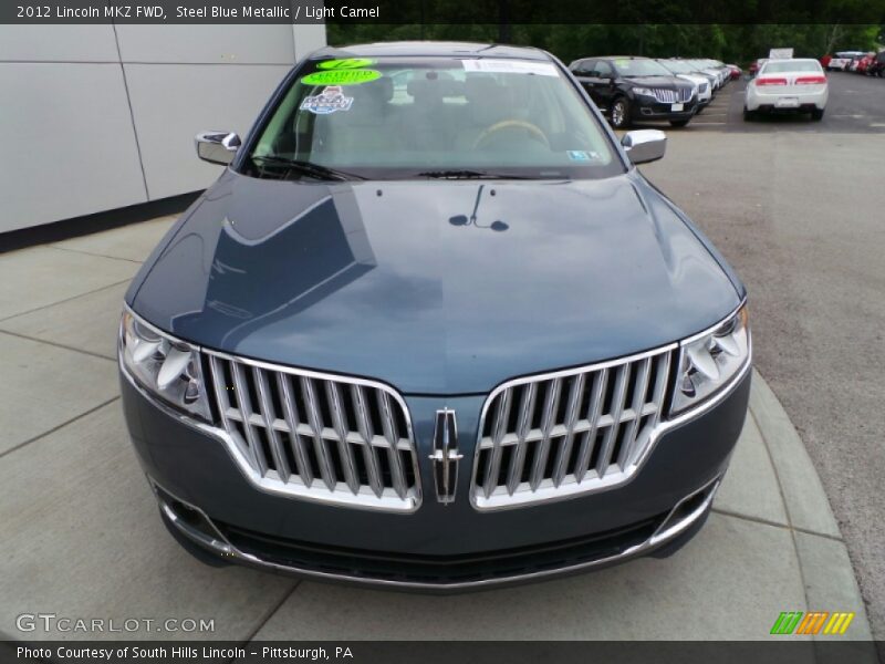 Steel Blue Metallic / Light Camel 2012 Lincoln MKZ FWD