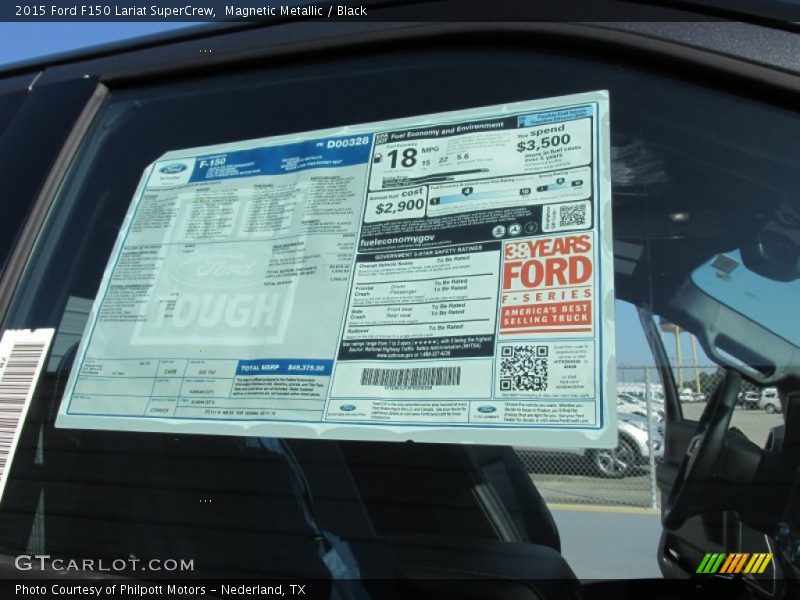 Magnetic Metallic / Black 2015 Ford F150 Lariat SuperCrew