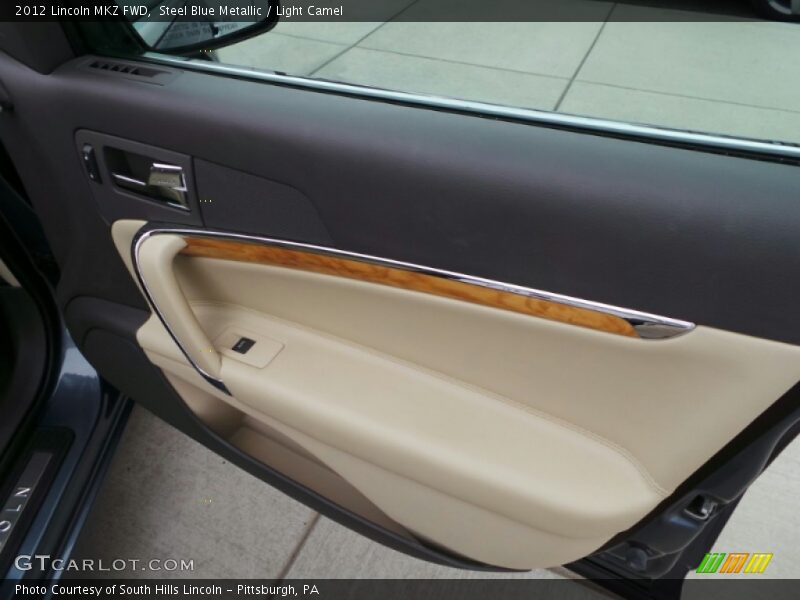 Steel Blue Metallic / Light Camel 2012 Lincoln MKZ FWD