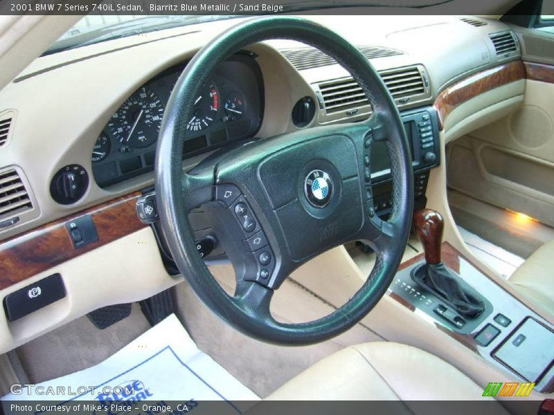 Biarritz Blue Metallic / Sand Beige 2001 BMW 7 Series 740iL Sedan