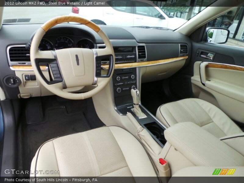Steel Blue Metallic / Light Camel 2012 Lincoln MKZ FWD
