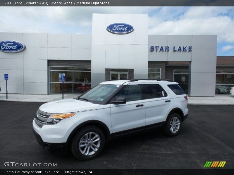 Oxford White / Medium Light Stone 2015 Ford Explorer 4WD
