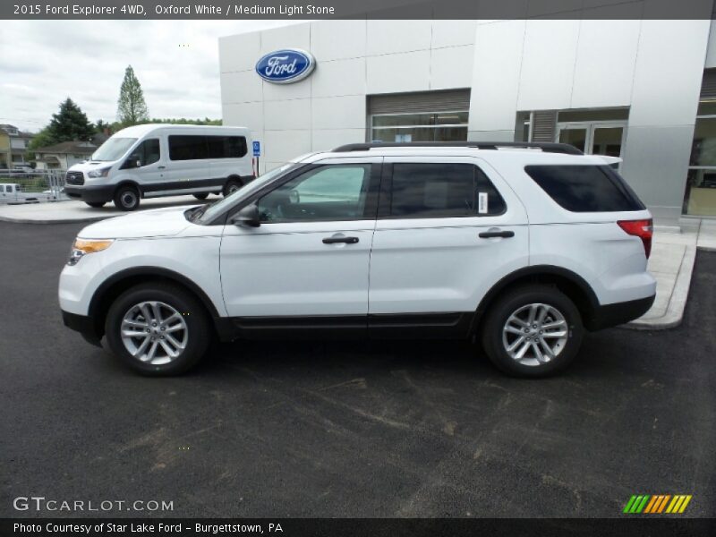 Oxford White / Medium Light Stone 2015 Ford Explorer 4WD