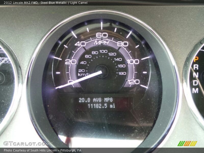 Steel Blue Metallic / Light Camel 2012 Lincoln MKZ FWD
