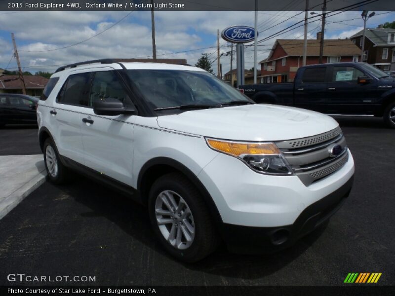 Oxford White / Medium Light Stone 2015 Ford Explorer 4WD
