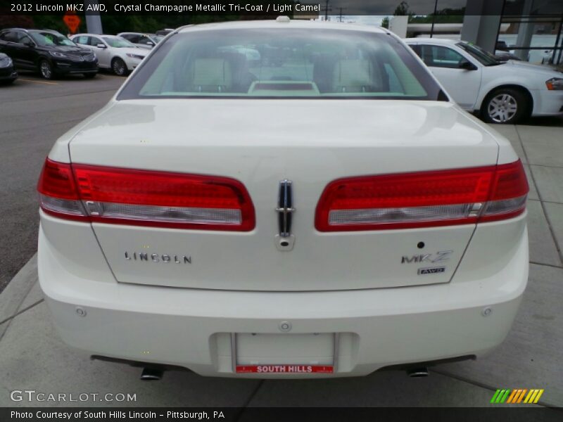 Crystal Champagne Metallic Tri-Coat / Light Camel 2012 Lincoln MKZ AWD