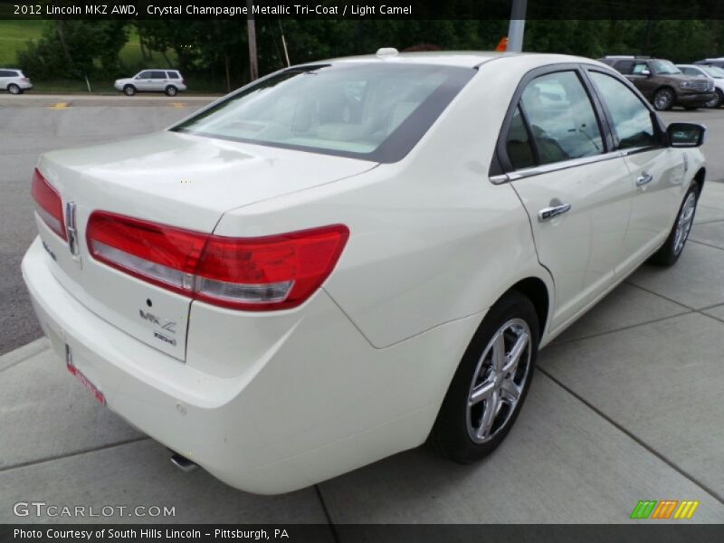 Crystal Champagne Metallic Tri-Coat / Light Camel 2012 Lincoln MKZ AWD