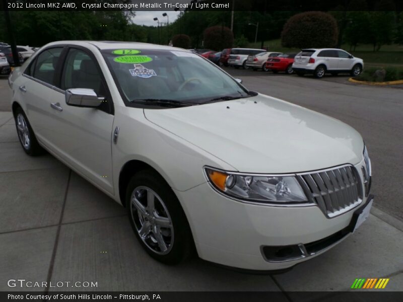 Crystal Champagne Metallic Tri-Coat / Light Camel 2012 Lincoln MKZ AWD