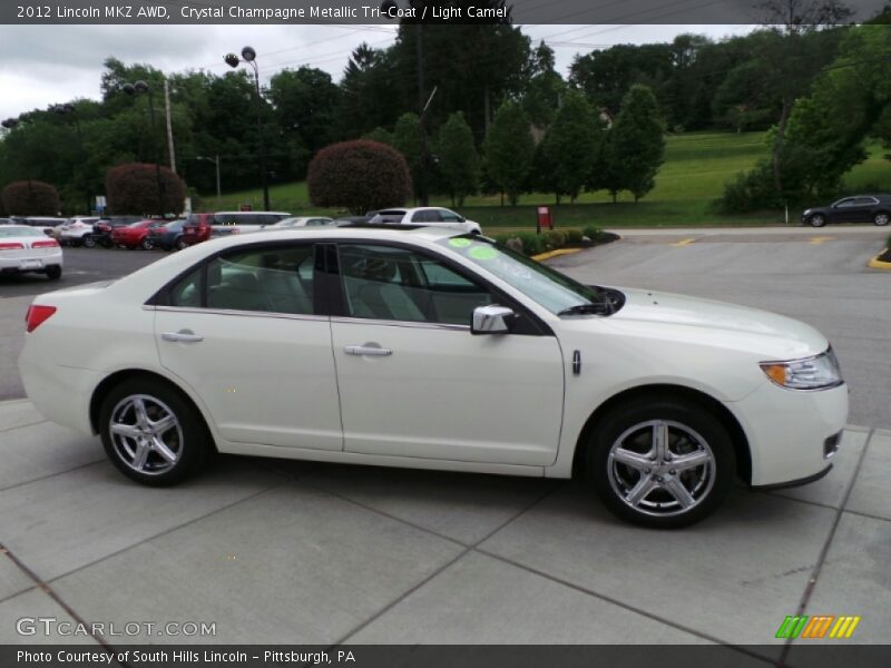 Crystal Champagne Metallic Tri-Coat / Light Camel 2012 Lincoln MKZ AWD