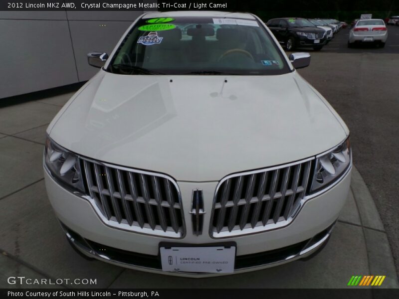 Crystal Champagne Metallic Tri-Coat / Light Camel 2012 Lincoln MKZ AWD
