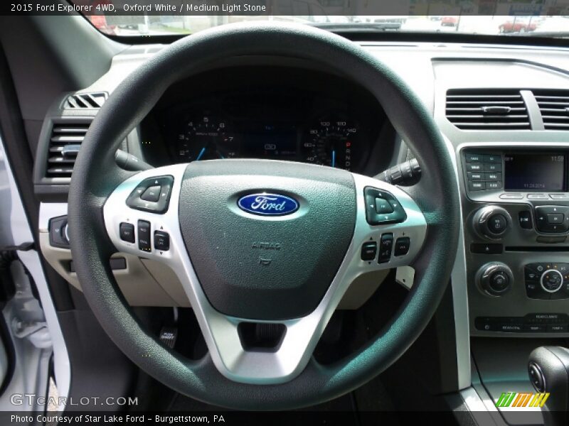 Oxford White / Medium Light Stone 2015 Ford Explorer 4WD